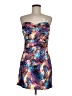 Speechless Print Multi Color Purple Cocktail Dress Size 9 - photo 1