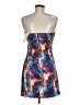 Speechless Print Multi Color Purple Cocktail Dress Size 9 - photo 2