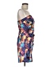 Speechless Print Multi Color Purple Cocktail Dress Size 9 - photo 4