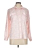 Impressions 100% Polyester Metallic Pink Long Sleeve Blouse Size M (estimated) - photo 1