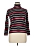 Talbots 100% Cotton Stripes Burgundy Turtleneck Sweater Size 0X - photo 1