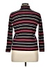Talbots 100% Cotton Stripes Burgundy Turtleneck Sweater Size 0X - photo 2