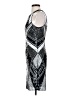 Parker 100% Nylon Graphic Silver Cocktail Dress Size XS - photo 5