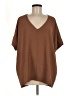 Spin 100% Polyester Brown Short Sleeve Top Size M - photo 1