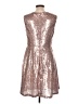 Dressever 100% Polyester Metallic Silver Pink Cocktail Dress Size L - photo 2