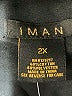 IMAN Solid Black 3/4 Sleeve Button-Down Shirt Size 2X - photo 7
