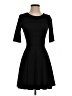Aqua Solid Black Cocktail Dress Size S - photo 1