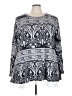 Unbranded Gray Long Sleeve Blouse Size 26W - photo 1