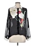 Assorted Brands Floral Black Long Sleeve Blouse Size M - photo 1