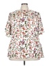 BLOOMCHIC 100% Polyester Floral Ivory Short Sleeve Blouse Size 22 - photo 1