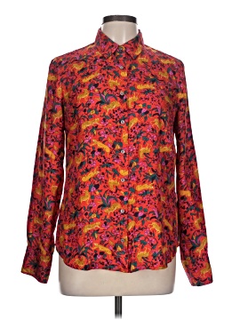 J.Crew Collection Long Sleeve Silk Top