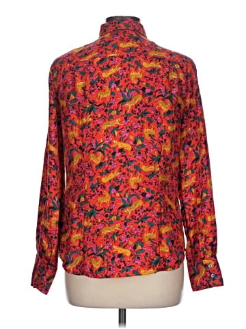 J.Crew Collection Long Sleeve Silk Top (view 2)