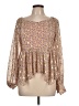 Oddi 100% Polyester Gold Long Sleeve Blouse Size L - photo 1