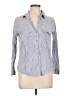 Zara Basic Stripes Blue Long Sleeve Button-Down Shirt Size L - photo 1
