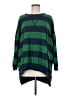 Free People 100% Cotton Stripes Green Pullover Sweater Size M - photo 1