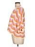 L Space 100% Cotton Chevron-herringbone Orange Poncho Size L - photo 5