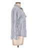 Zara Basic Stripes Blue Long Sleeve Button-Down Shirt Size L - photo 4