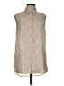 Simply Styled 100% Polyester Tweed Tan Sleeveless Blouse Size L - photo 1