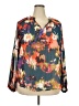 Unbranded 100% Polyester Teal Long Sleeve Blouse Size XXL - photo 1