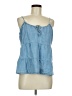 Old Navy 100% Cotton Blue Sleeveless Blouse Size Med Petite - photo 1