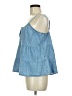 Old Navy 100% Cotton Blue Sleeveless Blouse Size Med Petite - photo 5