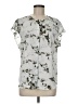 Apt. 9 100% Polyester Silver Short Sleeve Blouse Size M - photo 1