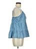 Old Navy 100% Cotton Blue Sleeveless Blouse Size Med Petite - photo 4