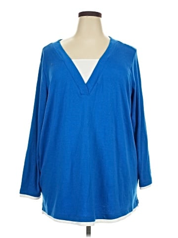 Woman Within 3/4 Sleeve Top (view 1)