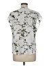 Apt. 9 100% Polyester Silver Short Sleeve Blouse Size M - photo 2