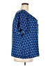 Worthington 100% Polyester Hearts Blue Short Sleeve Blouse Size 2X - photo 4