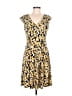 Wisp Print Yellow Casual Dress Size 6 - photo 1