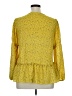 Pleione 100% Polyester Yellow Long Sleeve Blouse Size XL - photo 2