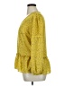 Pleione 100% Polyester Yellow Long Sleeve Blouse Size XL - photo 5