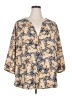 NYDJ 100% Polyester Floral Gold 3/4 Sleeve Blouse Size 2X - photo 1
