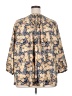 NYDJ 100% Polyester Floral Gold 3/4 Sleeve Blouse Size 2X - photo 2