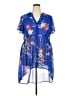 Torrid 100% Polyester Blue Short Sleeve Blouse Size 2X Plus (2) - photo 1