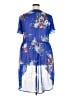 Torrid 100% Polyester Blue Short Sleeve Blouse Size 2X Plus (2) - photo 2