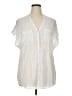 Torrid Ivory Short Sleeve Blouse Size 1X Plus (1) - photo 1