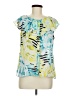 Worthington 100% Polyester Green Short Sleeve Blouse Size M - photo 1