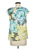 Worthington 100% Polyester Green Short Sleeve Blouse Size M - photo 2