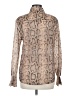 Et Clet Animal Print Tan Long Sleeve Blouse Size M - photo 2
