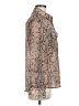 Et Clet Animal Print Tan Long Sleeve Blouse Size M - photo 4