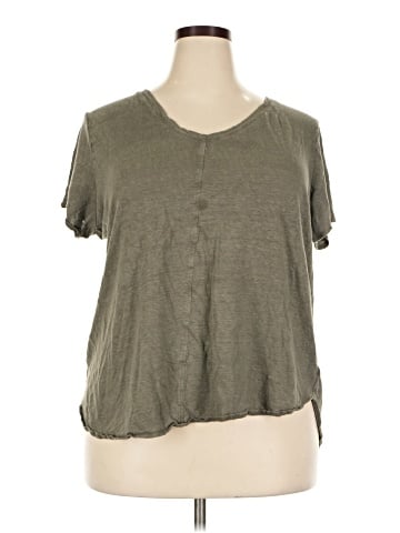 Tahari Short Sleeve Henley (view 1)