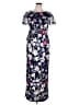 JS Collections Floral Blue Cocktail Dress Size 14 - photo 1