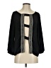 Peppermint 100% Polyester Black 3/4 Sleeve Blouse Size S - photo 1