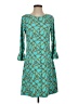Assorted Brands Print Teal Cocktail Dress Size S - photo 1