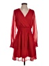 Ann Taylor LOFT 100% Polyester Solid Red Cocktail Dress Size S - photo 1