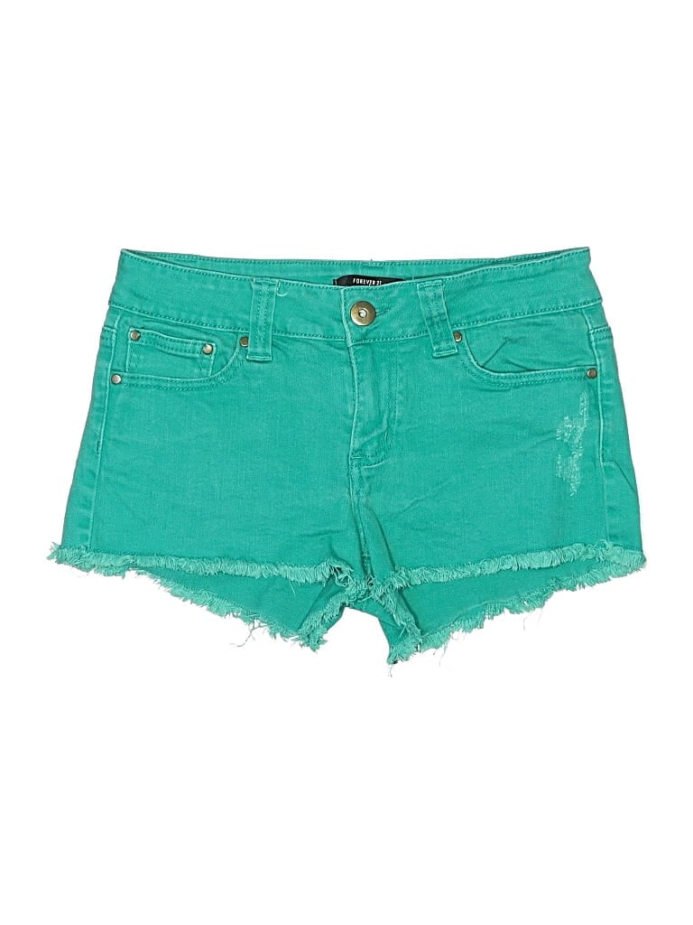 Pre-owned Forever 21 Denim Shorts In Green