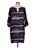 Buttons 100% Rayon Print Teal Casual Dress Size L - photo 1