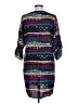 Buttons 100% Rayon Print Teal Casual Dress Size L - photo 2